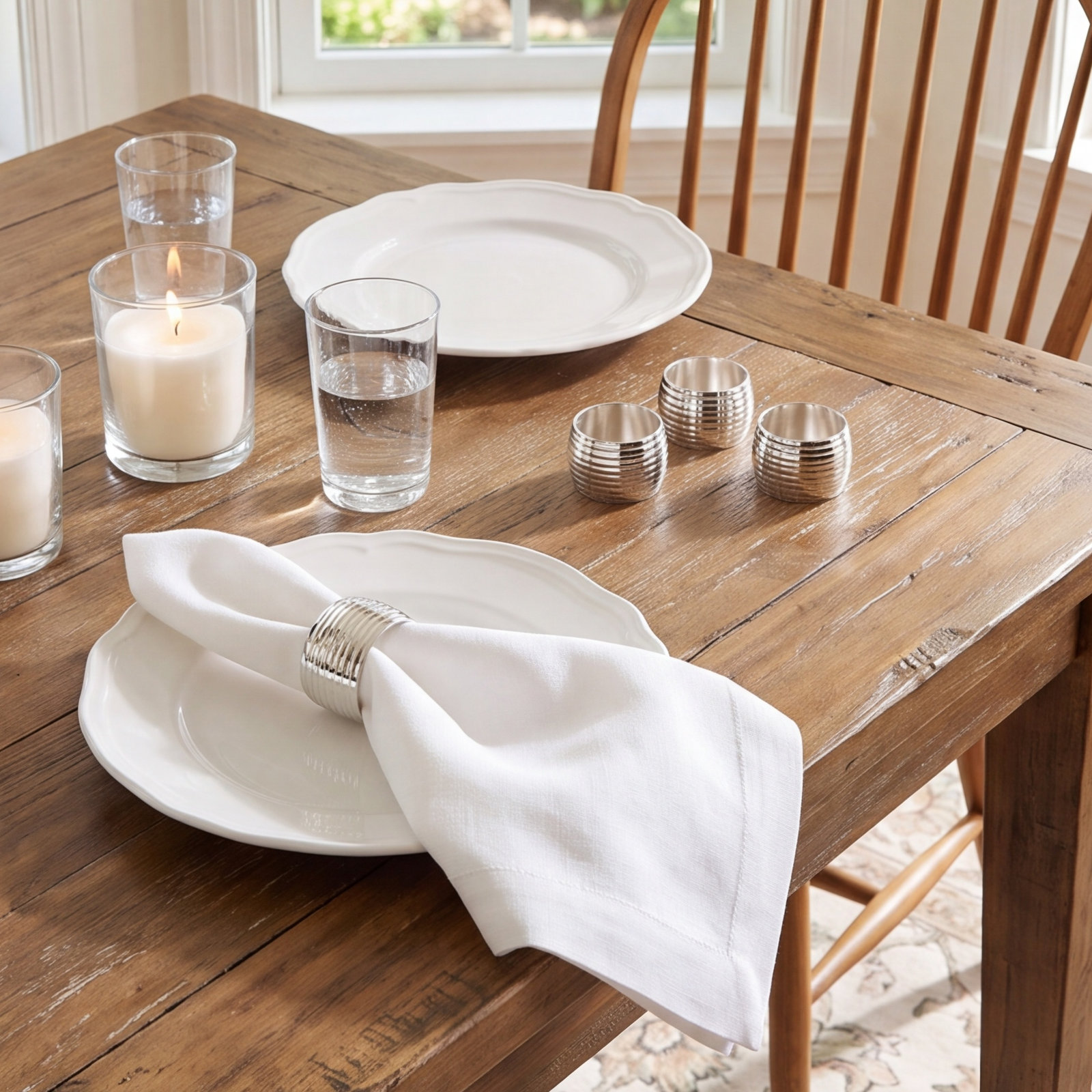 Napkin Rings, Silver
