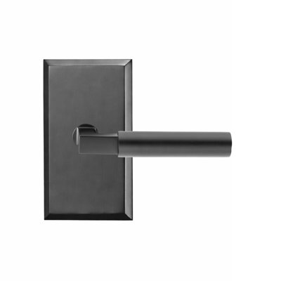 Bravura 845-G1 Sumpter Passage Lever on Beveled Rectangular Rose in Matte Black