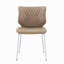 Ensemble de chaises de salle à manger, chaises de salle à manger en cuir ciré avec pieds en métal galvanisé, patins réglables antidérapants, chaises de salle à manger rembourrées à haut dossier et capitonnées-129883034-129883036