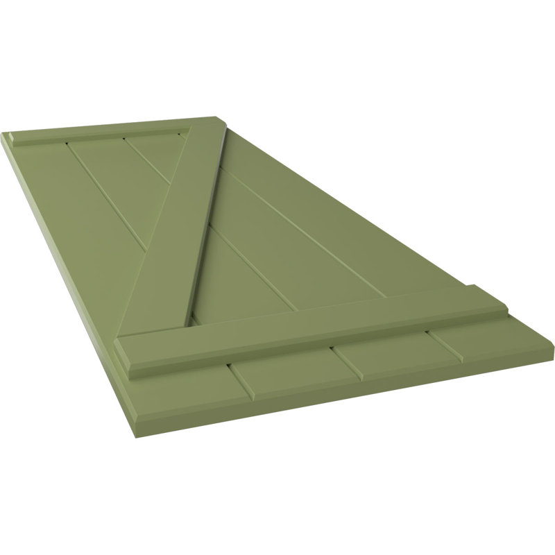 Volets en PVC True Fit, Vert mousse, 21.5", 55"