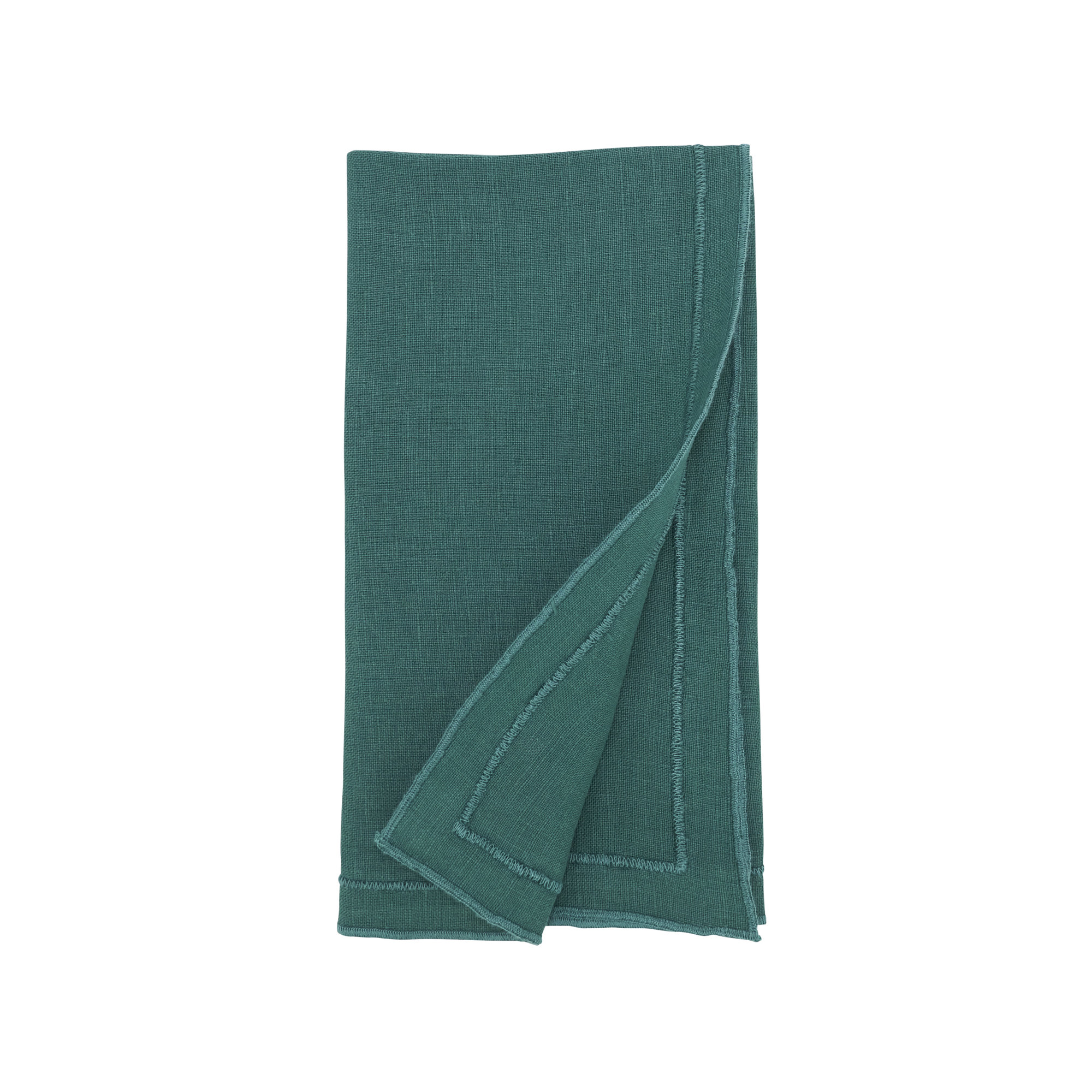 Stonewashed Overlock Edge Napkin (Set of 4), Green