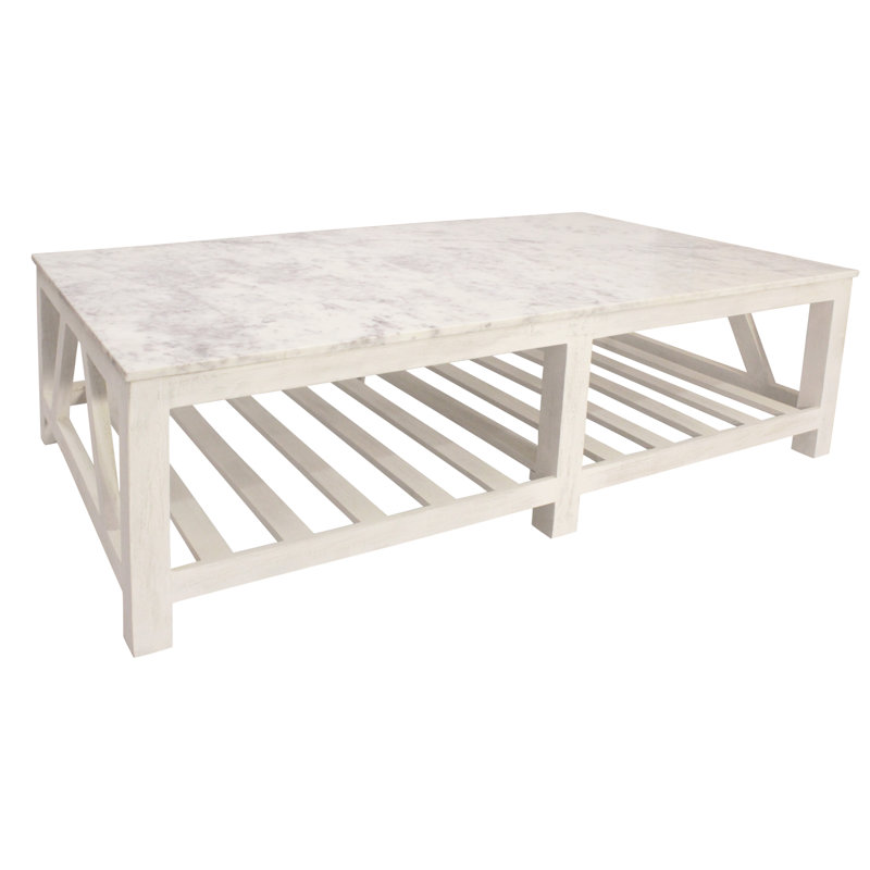 Table de cocktail en marbre blanc Branam
