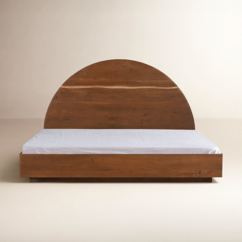 Beau Solid Wood Platform Bed, Queen