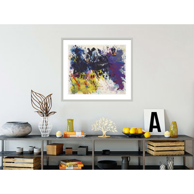 «Sans titre 5-76» par Morris Louis - Reproduction giclée encadrée