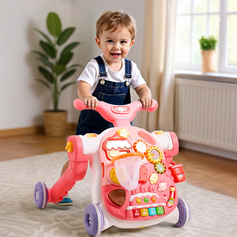 4 IN 1 Walker & Activity Table, Red