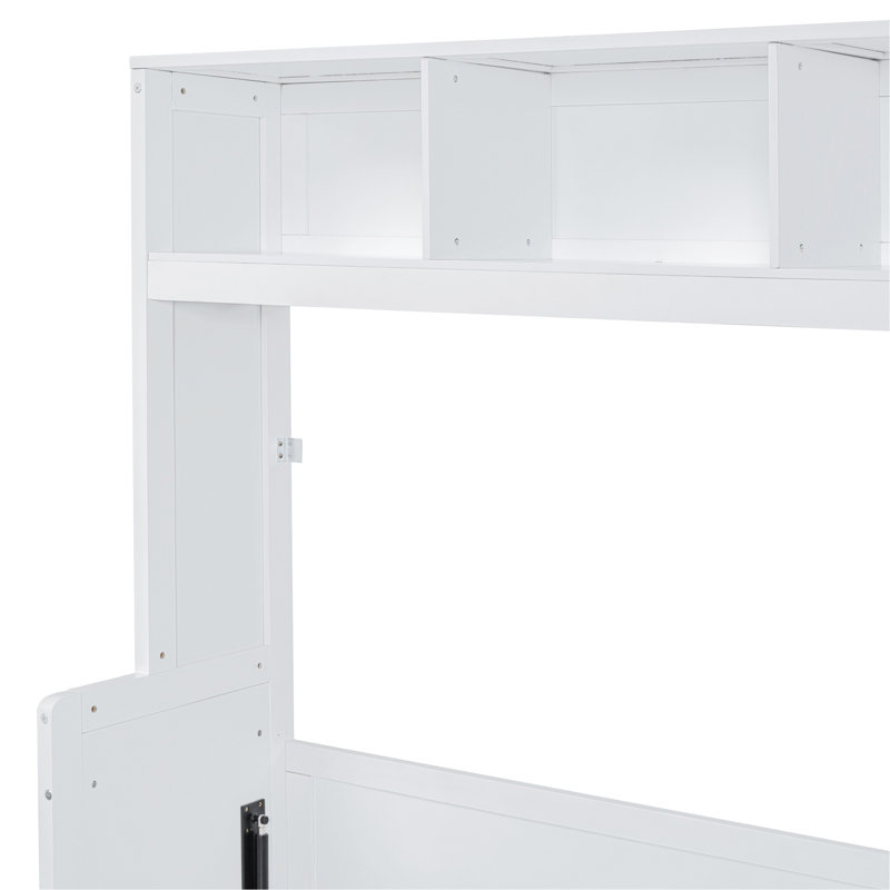 Lit escamotable multifonctionnel avec placard intégré et tiroirs pour des espaces modernes et peu encombrants, Lit double