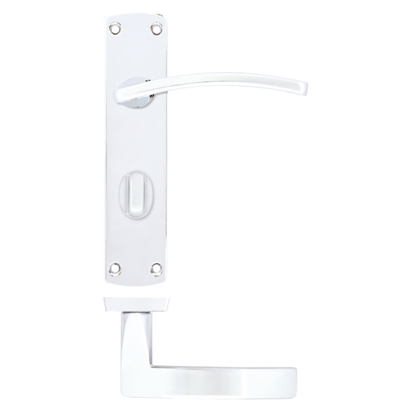 Single Dummy Door Handle, Polished Chrome