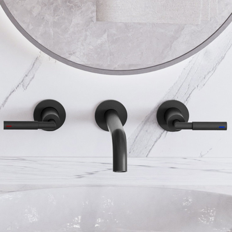 2-handle Bathroom Faucet, Matt Black