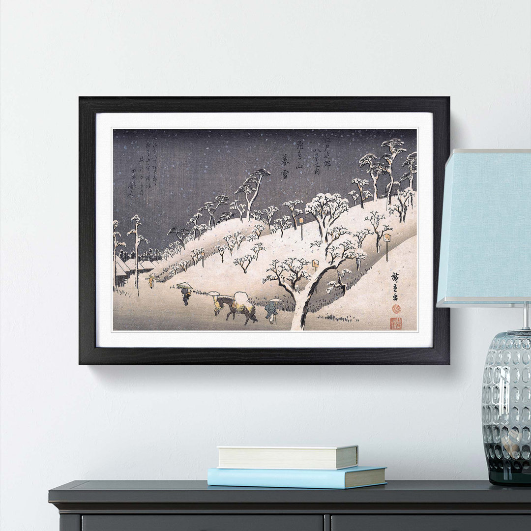 Asukayama In Evening Snow by Utagawa Hiroshige - Single Picture Frame Painting