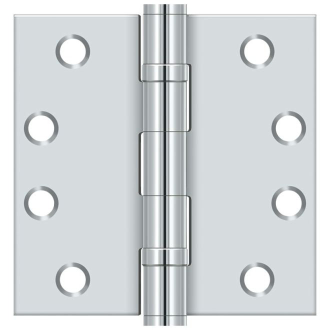 Charnière carrée 4 "x 4" Deltana S44HDBB26, Chrome brillant