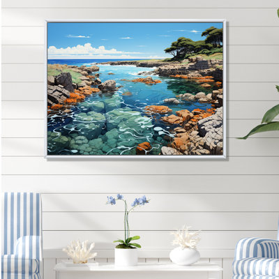 Paysage de plage sauvage V sur toile