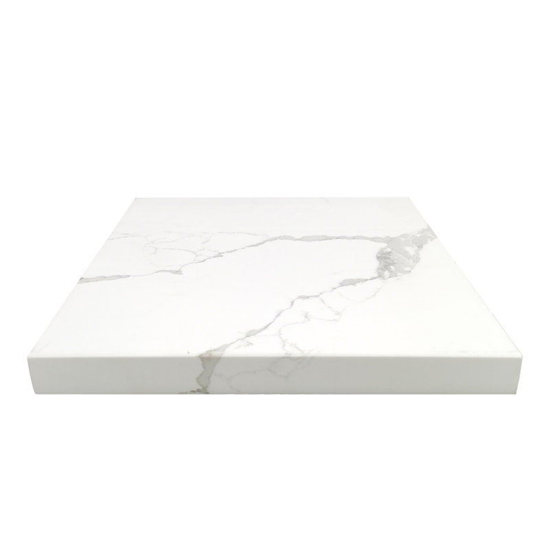 Dalle de comptoir en pierre de quartz 11,81 po x 11,81 po x 1,18 po résistante aux égratignures et durable pour la cuisine, les îlots, les murs et les applications personnalisées