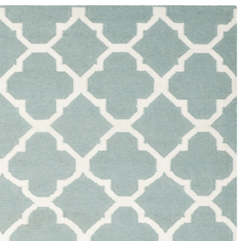 Triplett Geometric Wool Hand Woven Area Rug, Rectangle 122 x 183 cm