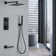 Thermostatic Complete Shower System with Rough in-Valve Rain Shower Heads