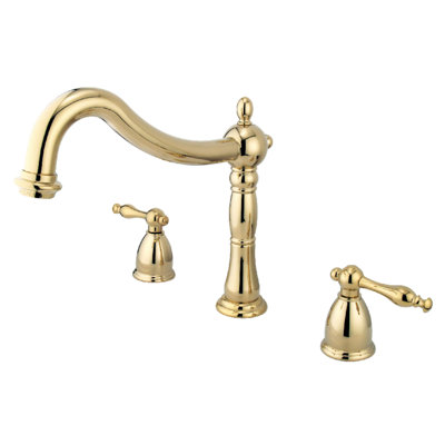 Robinet de baignoire romaine à fixer sur le comptoir à deux poignées Heritage