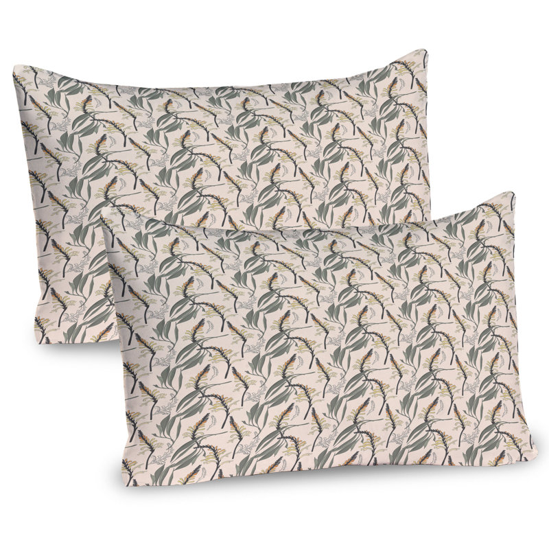 Ensemble de 2 taies décoratives botaniques Ambesonne - motif de fleurs tropicales 137122