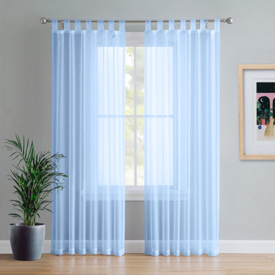 Birdsall Tab Top Sheer Single Curtain Panel