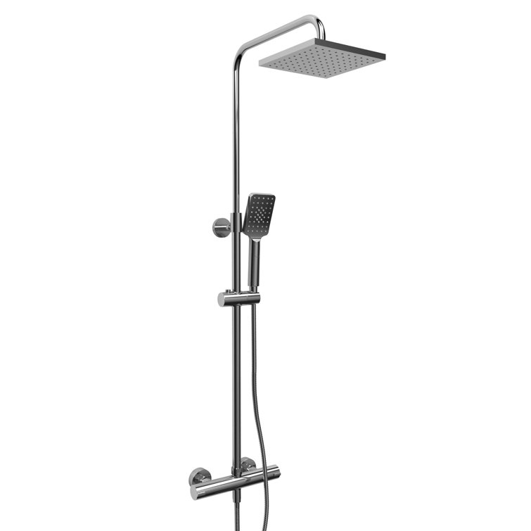 CS Duo Rail With 1/2" Thermostatic External Bar