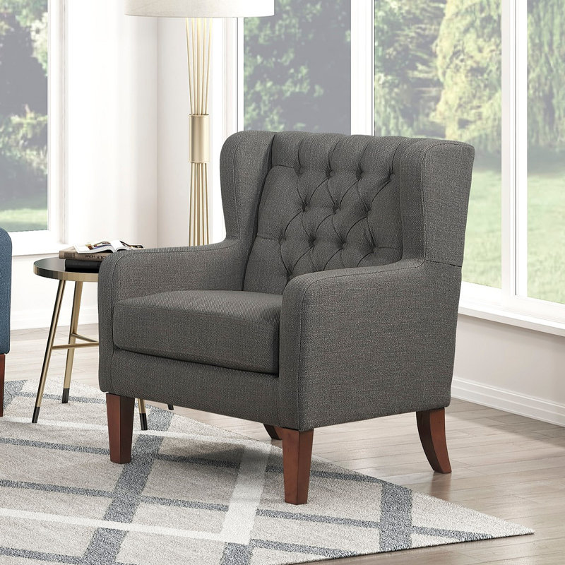 Fauteuil à oreilles Classic, Gris foncé
