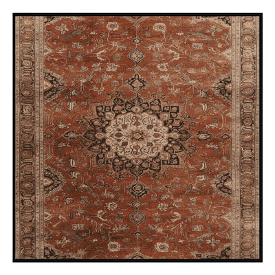 Tapis brun lavable à la machine