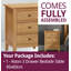 45cm W Solid + Manufactured Wood Bedside Table