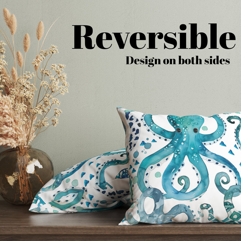 Housse de coussin réversible, H 16 po x l 16 po