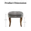 Tabouret de coiffeuse rembourré de 18,5 pouces avec pieds en bois massif-531870965
