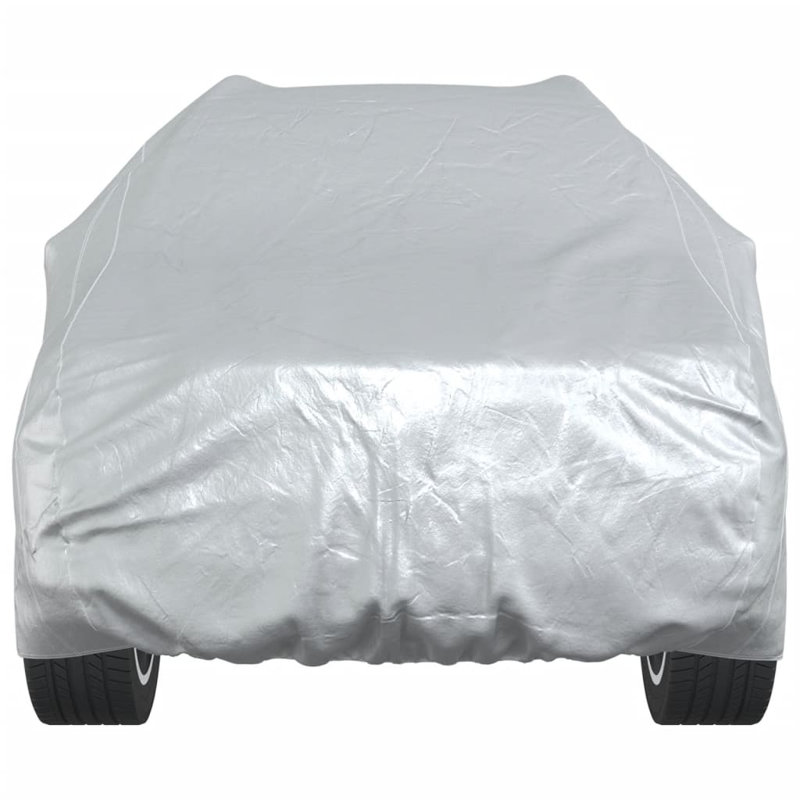 Vidaxl Car Cover For SUV With Buckle Straps Full Silver XL PEVA, 57.3" H x 172.8" W x 73.2" D