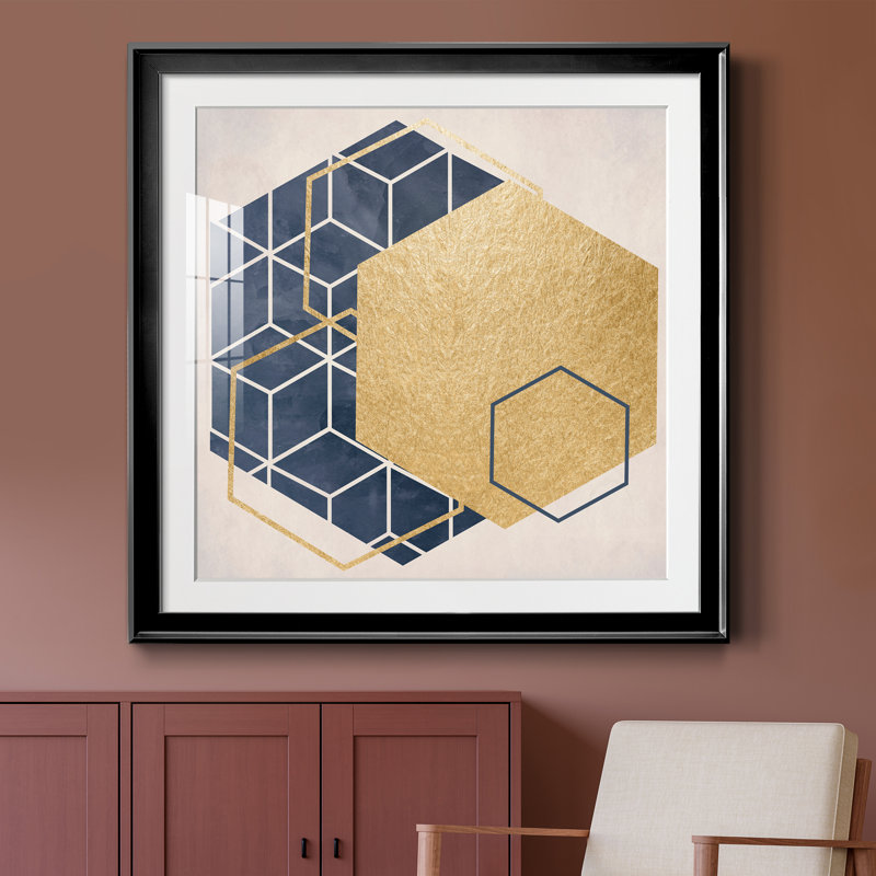 Geo I - cadre photo, Papier encadré noir, H 26,5 po x l 26,5 po x P 1,5 po
