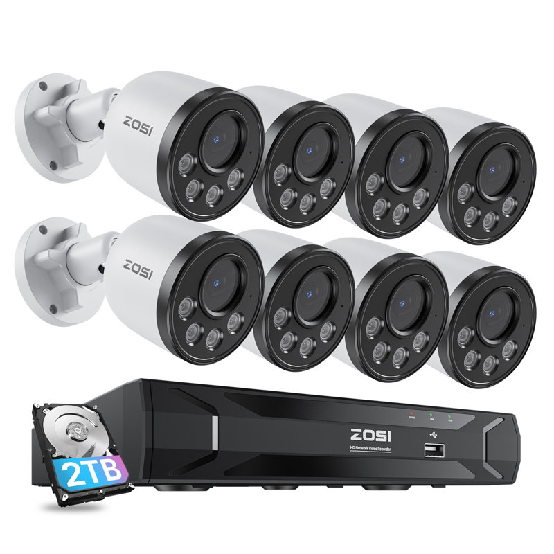 Caméra de sécurité 8CH 5MP PoE