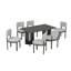 Table de salle à manger en bois pour 6 personnes avec 6 chaises rembourrées Farmhouse-1154343391-1154343379-1154343378