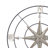 Metal Indoor Outdoor Compass Home Gray Wall Decor with Distressed Copper Like Finish