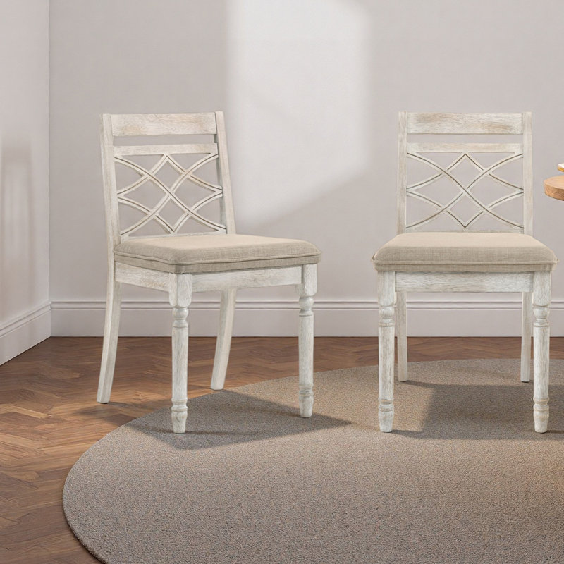Ensemble de 2 chaises contemporaines l 19 po en tissu avec coussin