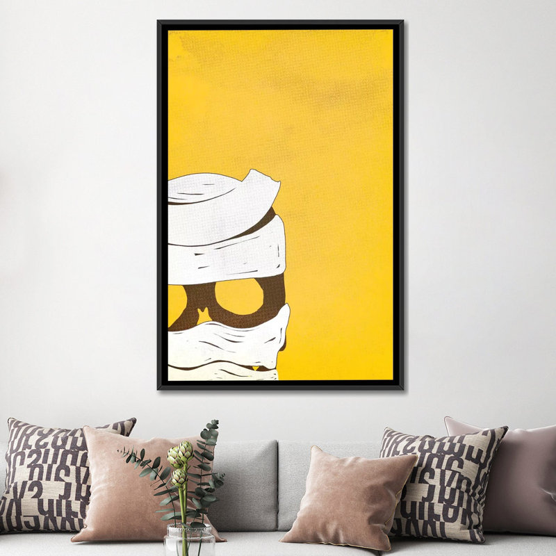 Papier hygiénique tout au-dessus de votre tête, impression sur toile tendue, H 48 po x l 32 po x P 1,5 po, Pas de tapis