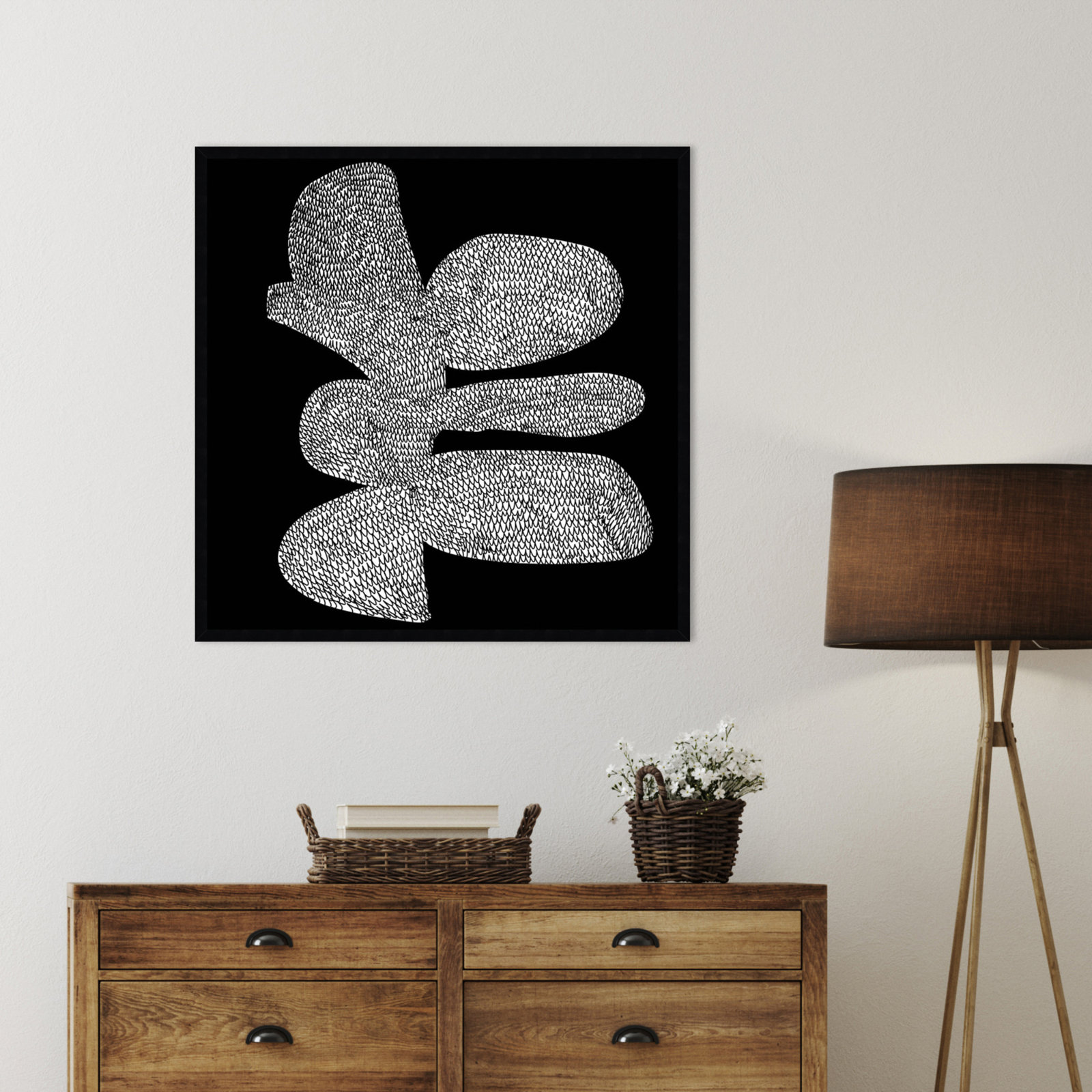 Craft by Dan Hobday, 33" H x 33" W, Black