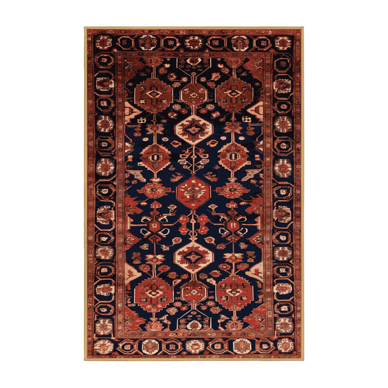 Tapis brun lavable à la machine, Rectangle de 5 pi x 8 pi