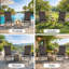 Chaises de patio d'extérieur 2 pièces Kozyard, chaises de patio inclinables et pliantes avec siège rembourré en textilène, structure en aluminium, chaises d'extérieur pliables pour le jardin, le balcon, la cour arrière, brun