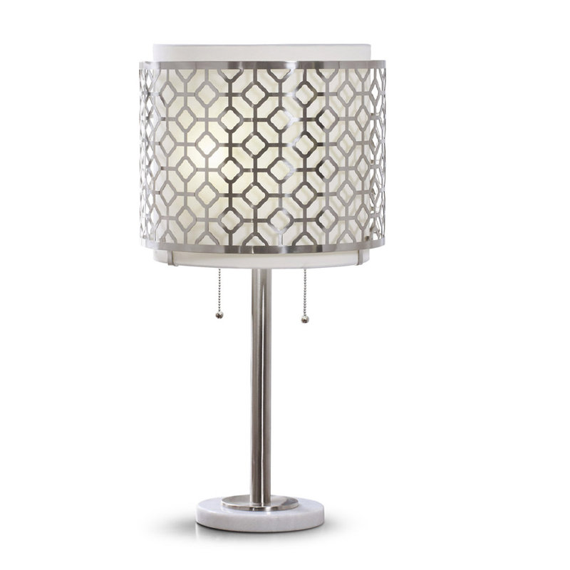 Lindel Metal Table Lamp, Brushed Nickel