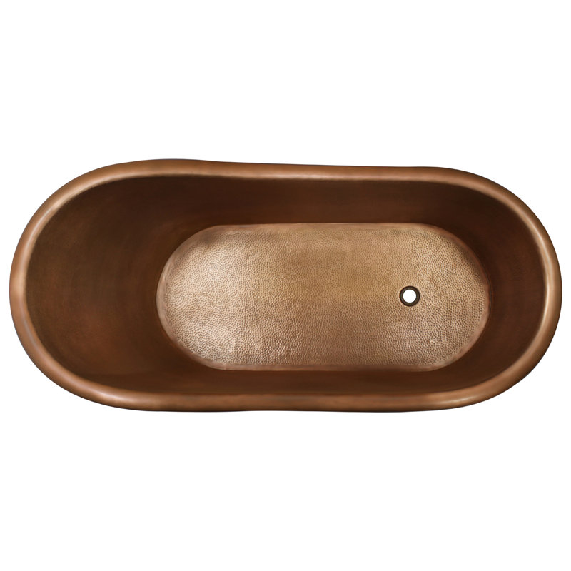 Gitali 67.5'' x 31.5'' Soaking Copper Bathtub