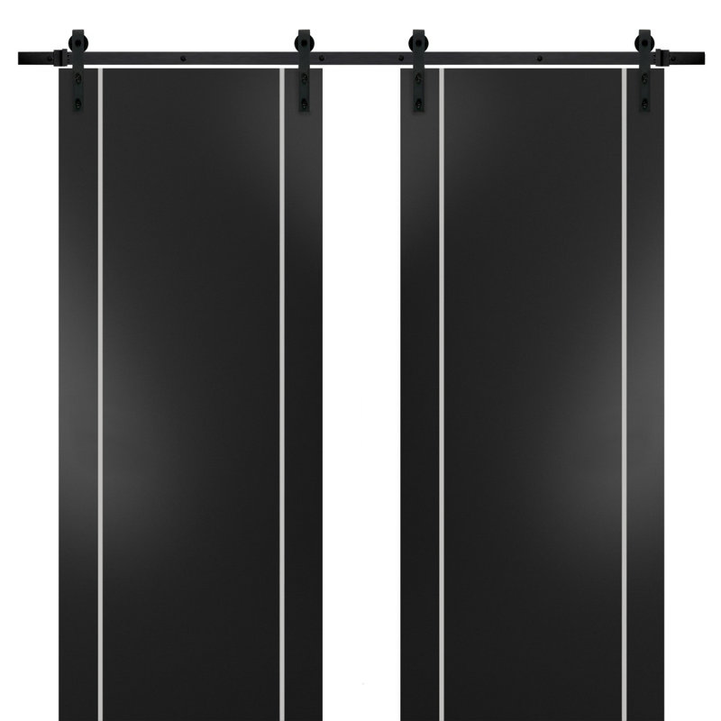 Porte de grange en bois massif massif, 56 po x 84 po
