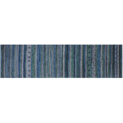 Traditional, Transitional One-of-a-Kind Runner 2'7" X 9'8" Hand Knotted Area Rug