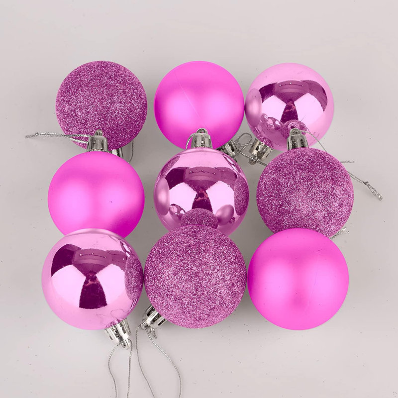 Polyvinyl Chloride (PVC) Bauble, 5cm H x 5cm W x 5cm D, Pink