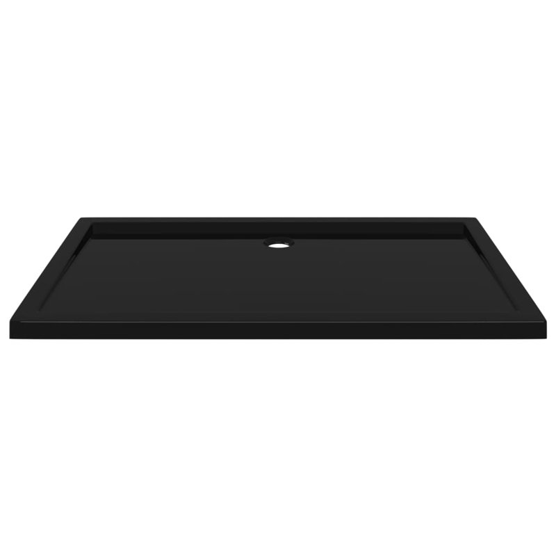Base de douche rectangulaire en ABS Vidaxl 27,6 po x 47,2 po, Noir