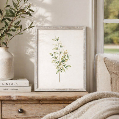 Cadre photo blanc avec finition vieillie pour mur