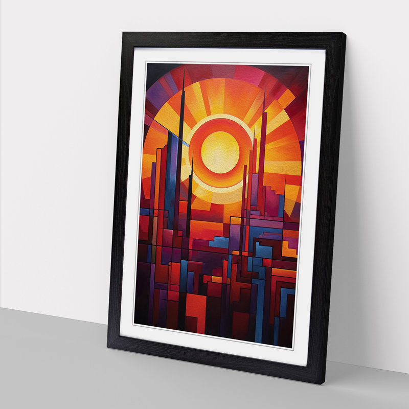 Single Picture Frame Print on Wood, Black Framed, 46cm H x 34cm W