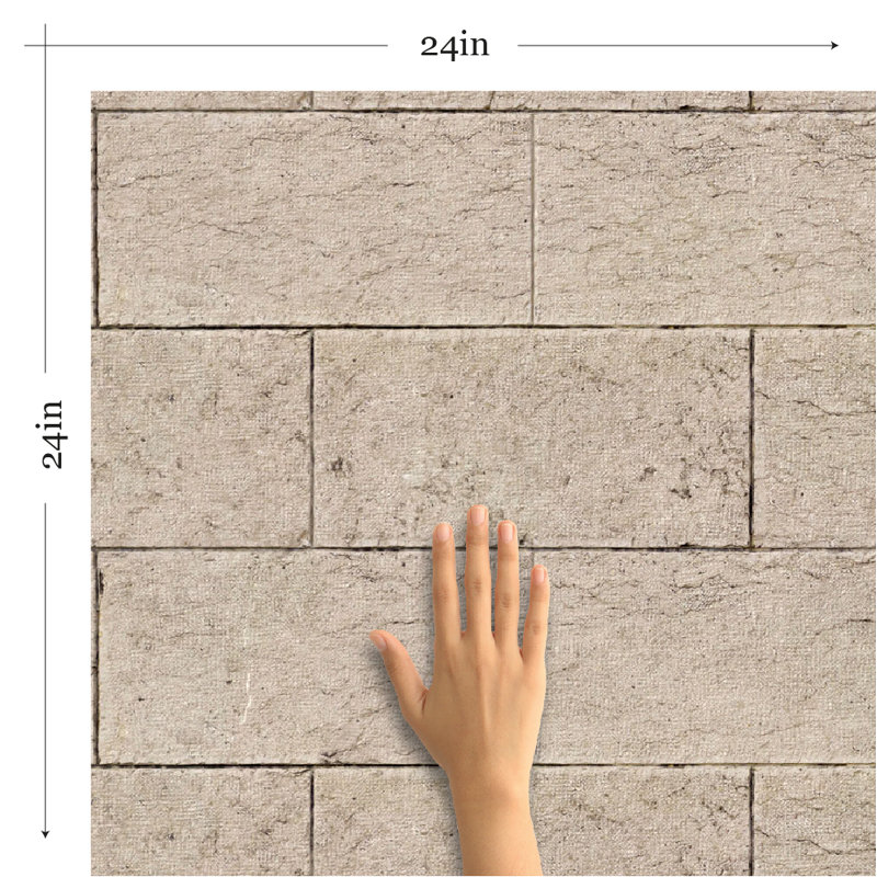Cypress Peel & Stick Brick Tile, 102" L x 24" W