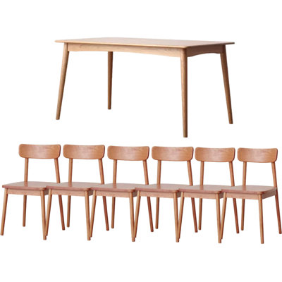 Table rectangulaire en bois massif domestique simple