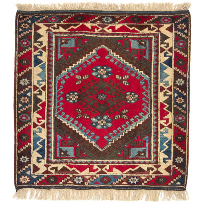 Rectangle 98 cm x 99 cm Oriental Wool Hand Woven Area Rug