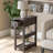 24'' Tall End Table, Narrow Side Table with Drawer and Shelves for Small Space-664805225