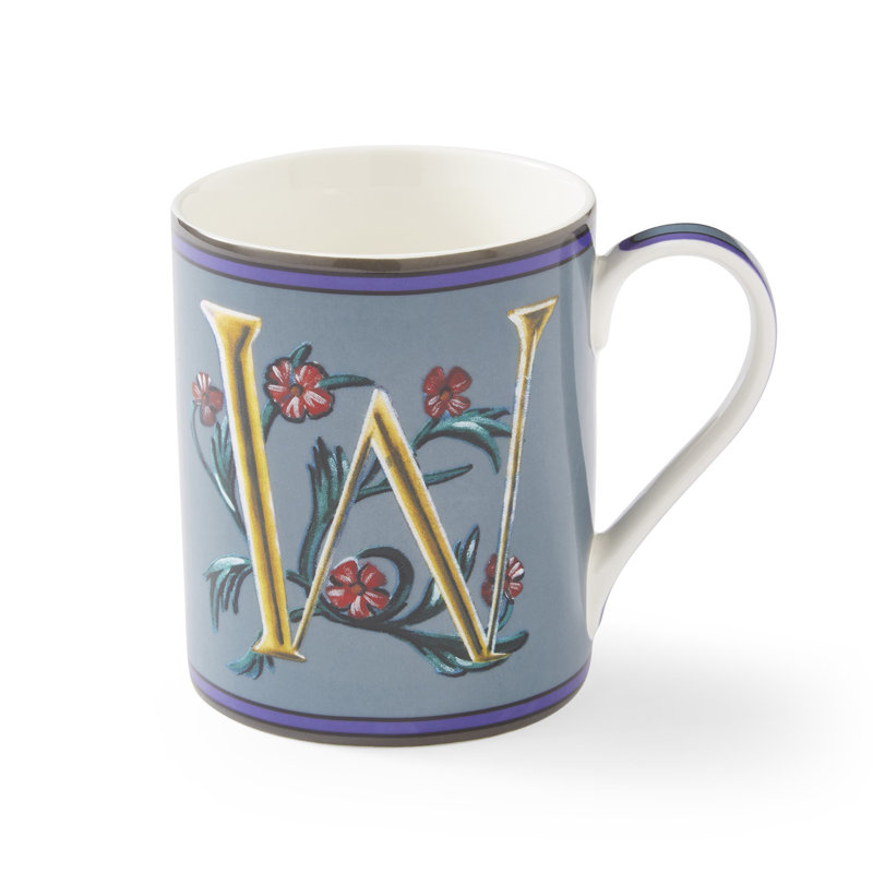 Kit Kemp, Alphabet - Mug A-Z, Blue, W
